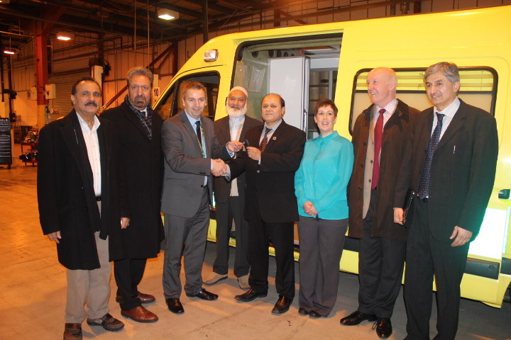 Pakistani Minister visits EMAS to say thank you for ambulance donation - February 2014